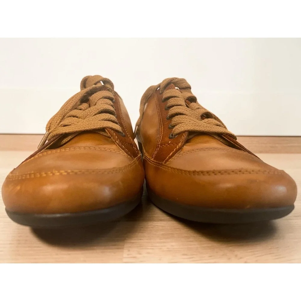 Pikolinos Lisboa Lace Up Mahogany Brown Leather Women's 10.5 Trainer Sneakers
